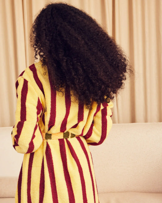 Ginkgo Stripe Bathrobe