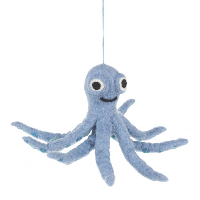 Ollie the Octopus Handmade Felt Hanging Decoration