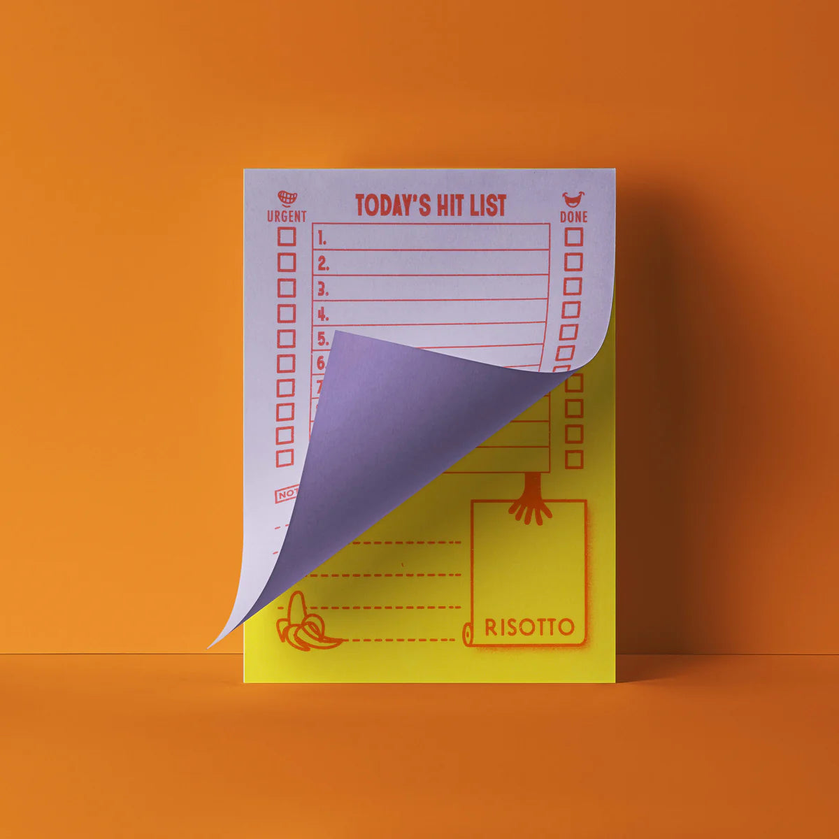 HIT LIST : To Do List Notepad in Two Tone Colours