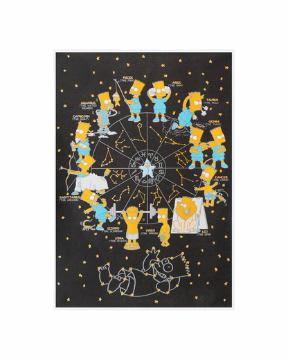 Bart Horoscope A3 Risograph Print