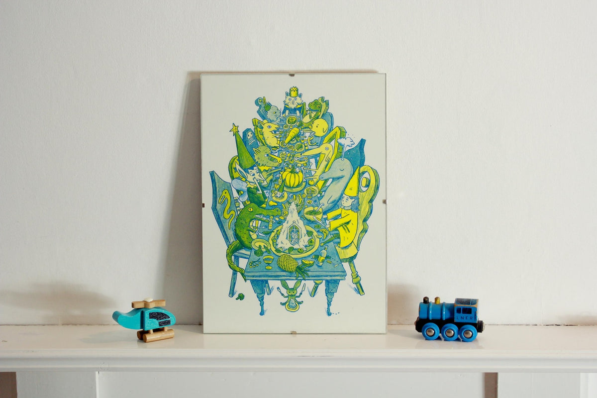 Banquet A4 Risograph Print
