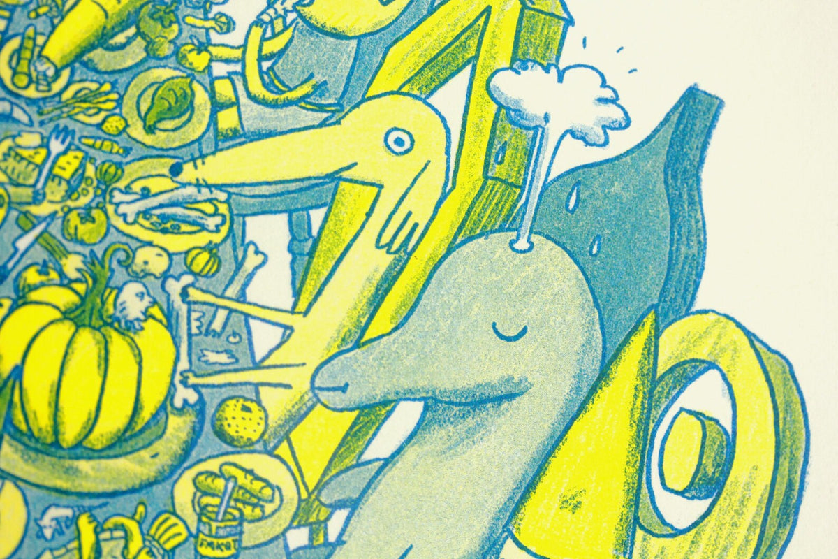Banquet A4 Risograph Print