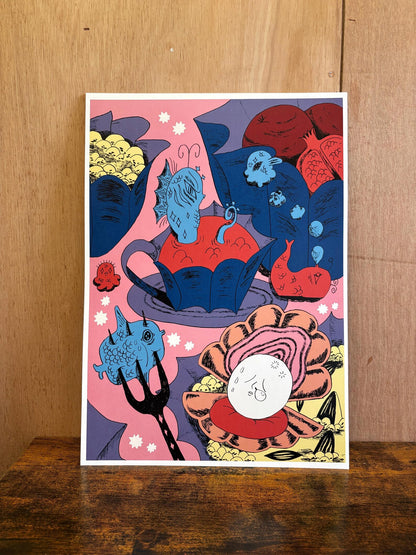 Fish Dinner A3 Print