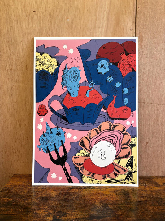 Fish Dinner A3 Print