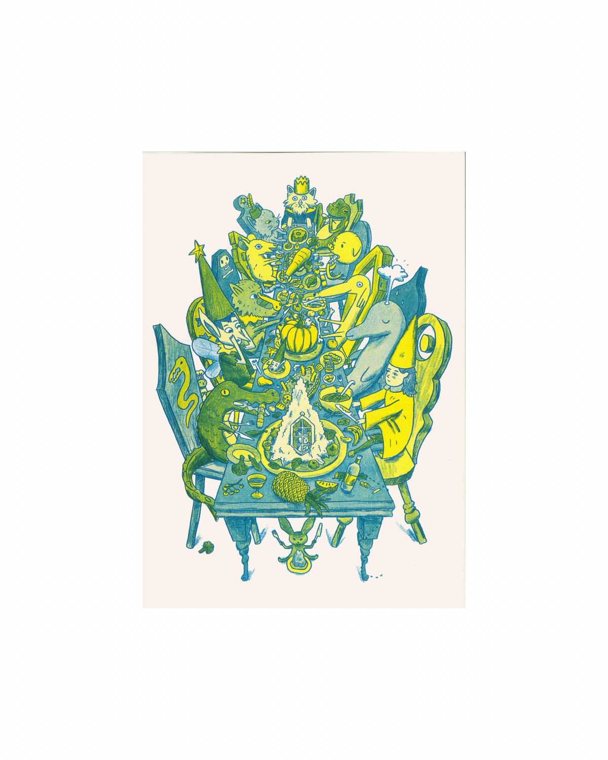 Banquet A4 Risograph Print