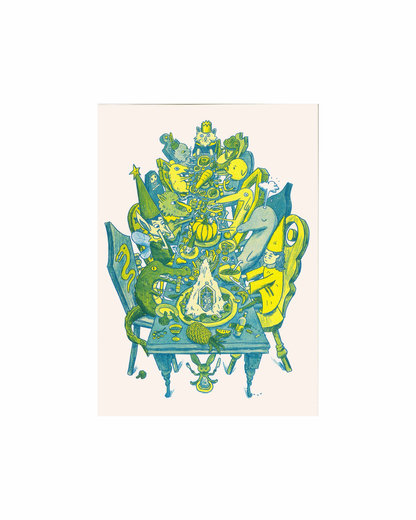 Banquet A4 Risograph Print