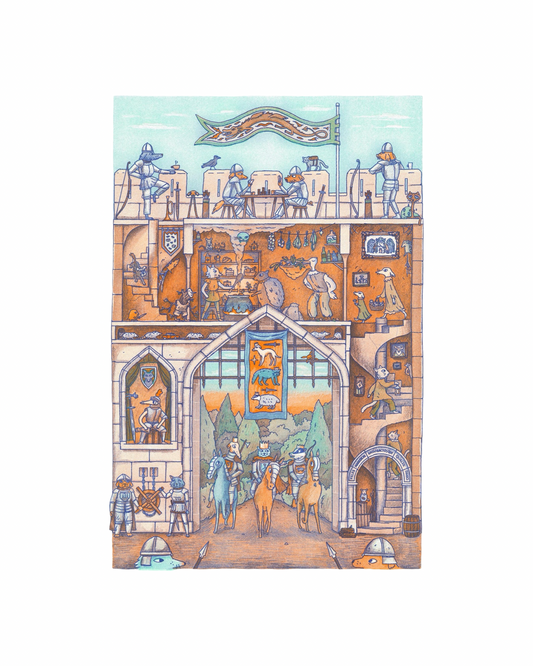 Gatehouse A3 Risograph Print
