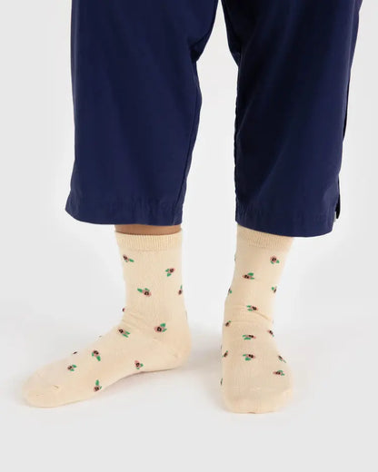 Rosette Crew Socks