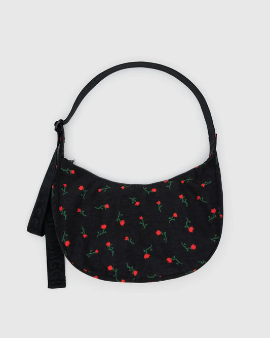 BAGGU Painted Wildflower Medium Crescent Bag