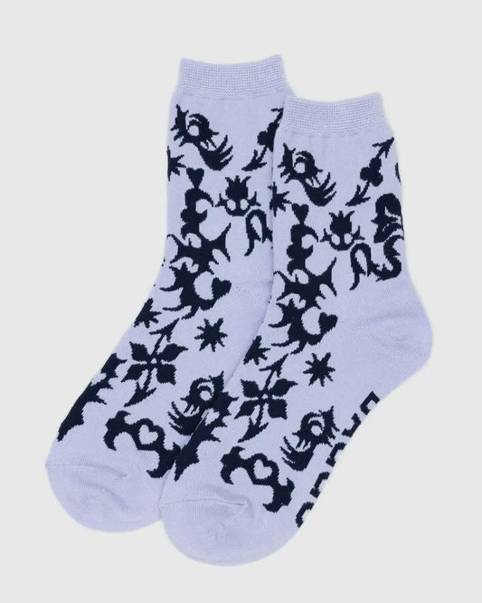 Western Cut Outs Crew Socks