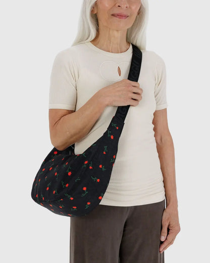 BAGGU Painted Wildflower Medium Crescent Bag