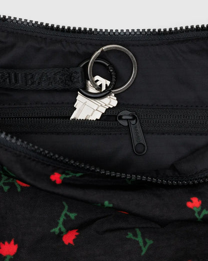 BAGGU Painted Wildflower Medium Crescent Bag