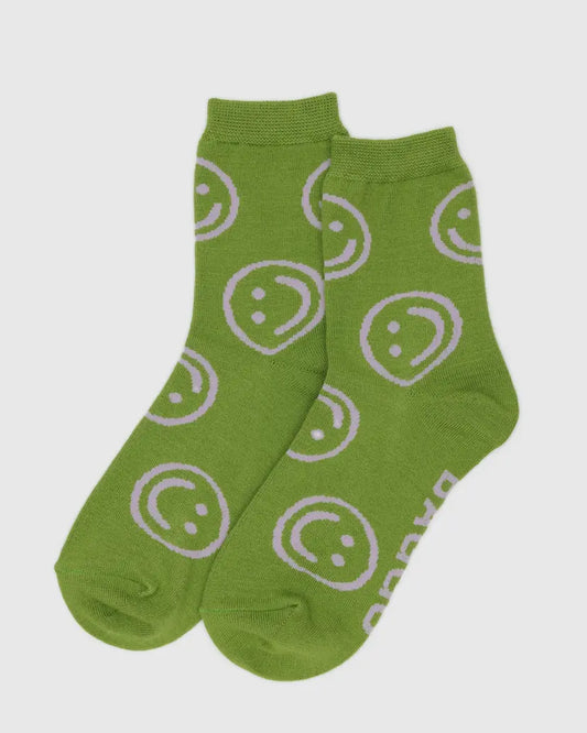 Pear Happy Crew Socks
