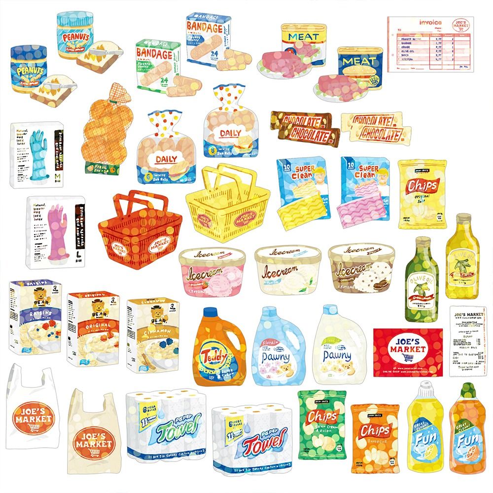 Mini Supermarket Sticker Box