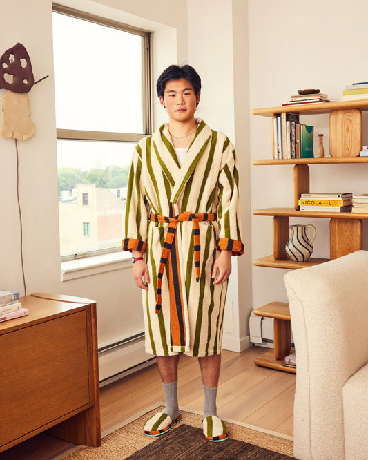 Juniper Stripe Bathrobe