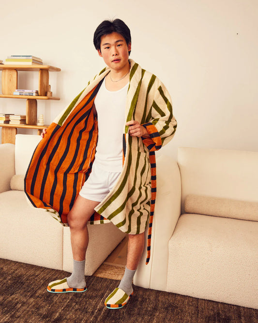 Juniper Stripe Bathrobe