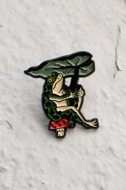 Leaf Umbrella Enamel Pin