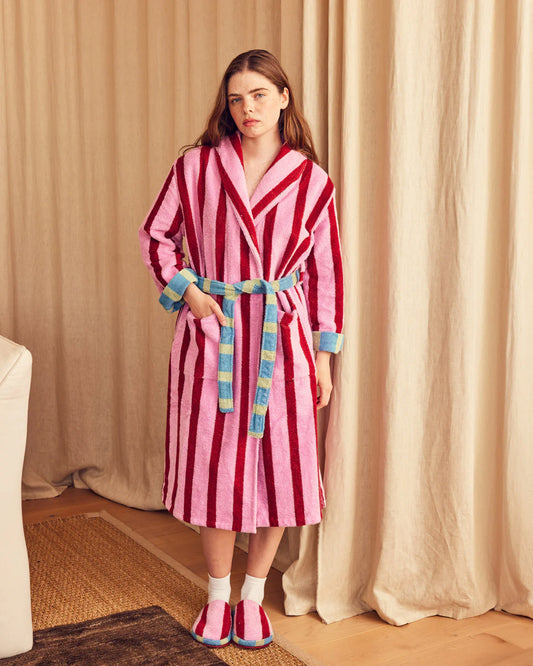 Magnolia Stripe Bathrobe