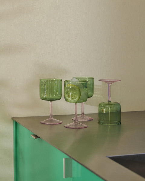 Tint Wine Glasses Green