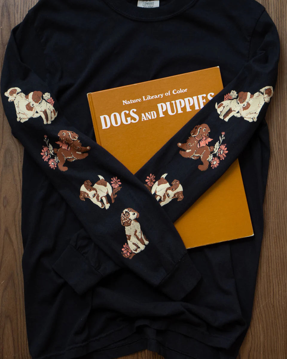Puppies Long Sleeve Shirt - Black