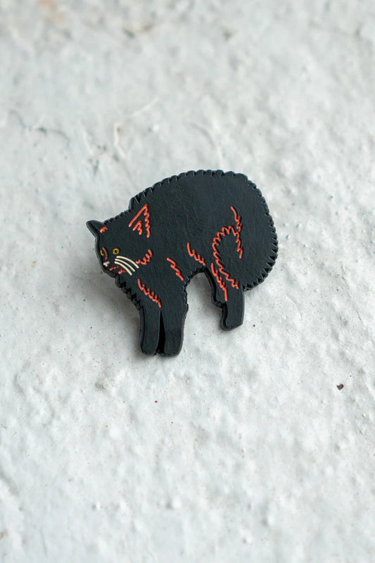 Scaredy Cat Enamel Pin
