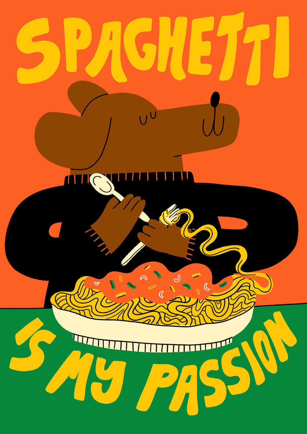 Spaghetti Is My Passion A3 Print