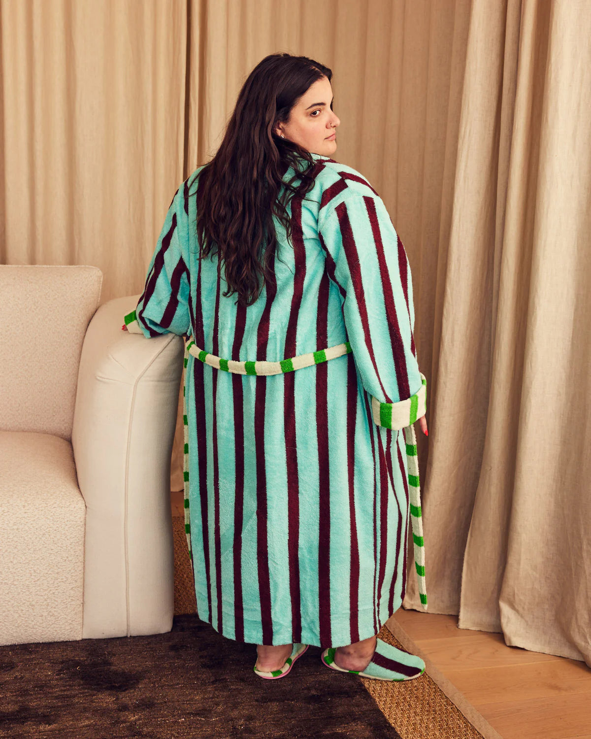 Willow Stripe Bathrobe