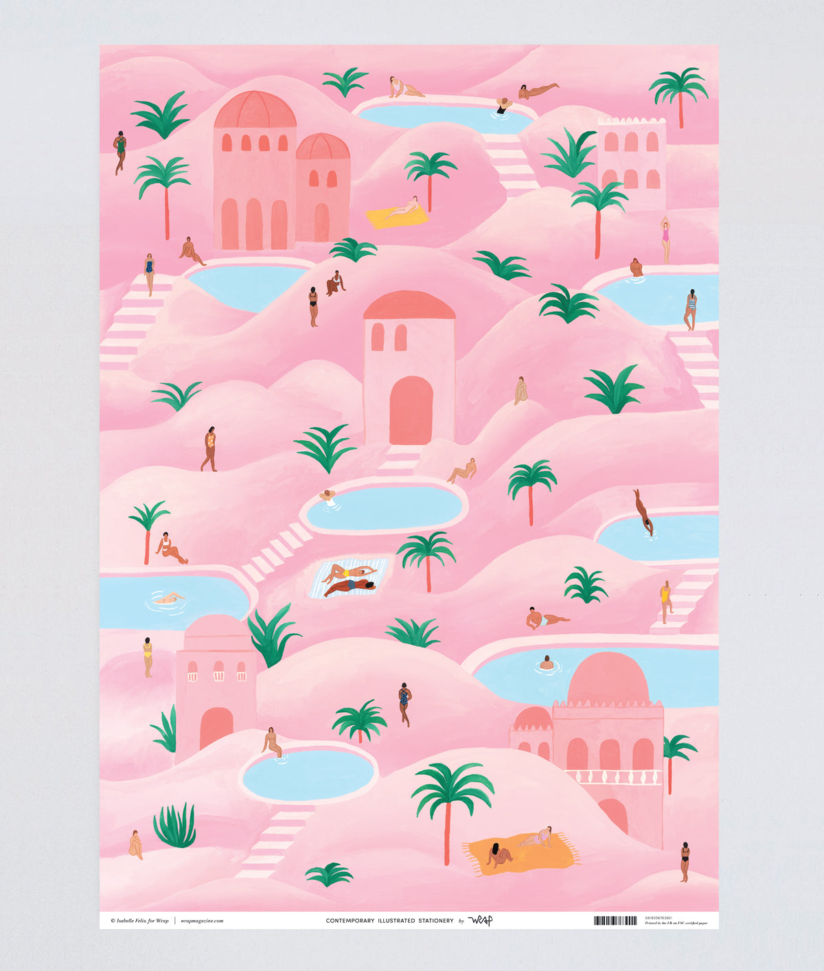 Desert Oasis Wrapping Paper Sheet