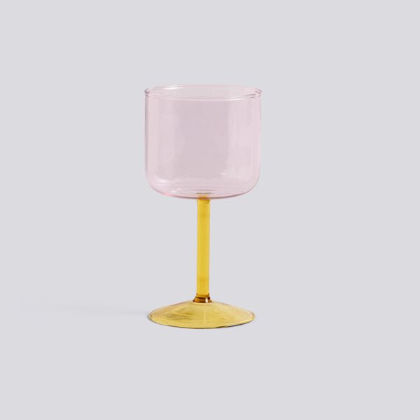 Tint Wine Glass - Pink and Yellow, Blue and Clear
