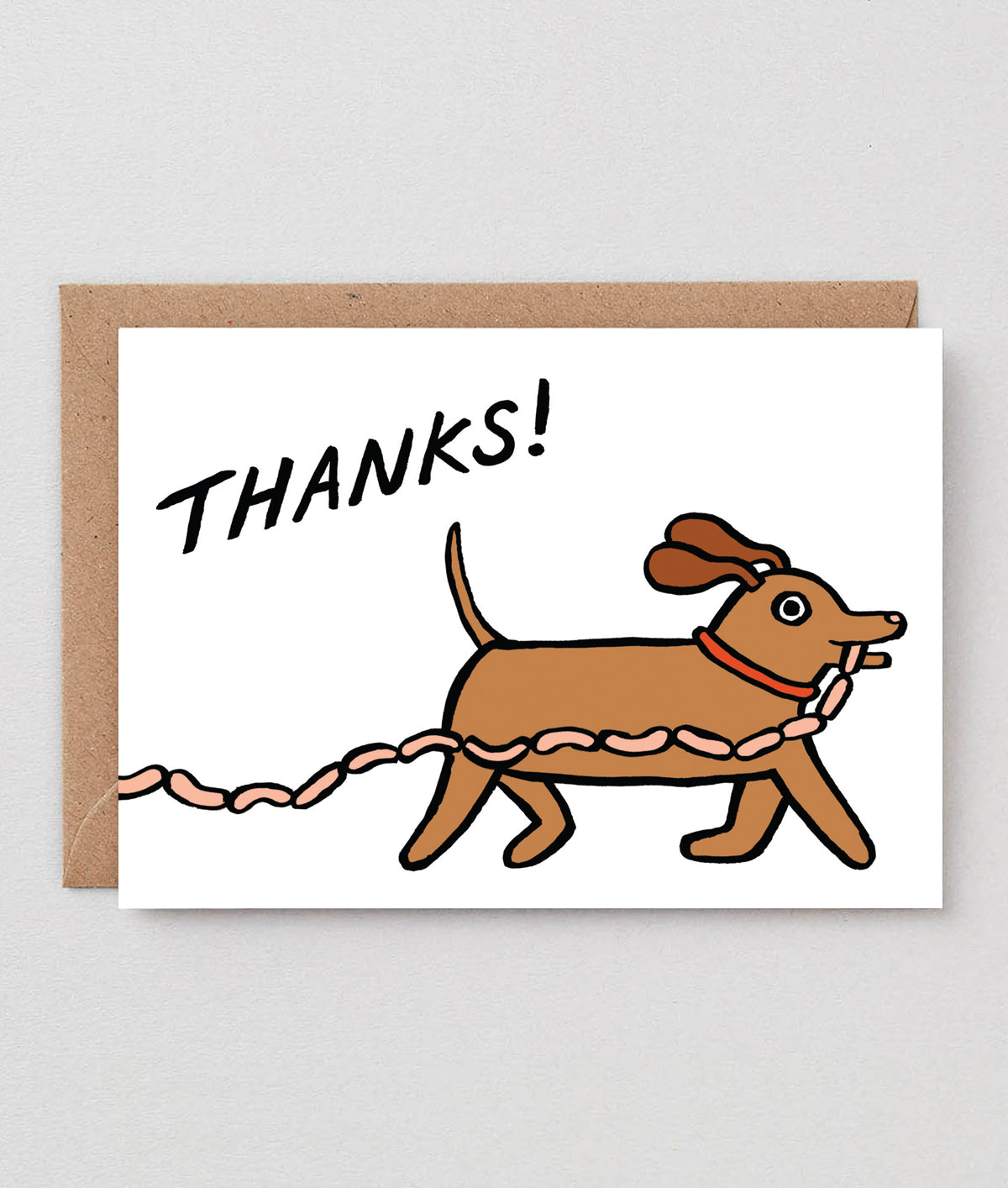 Thanks Sausages Greetings Card