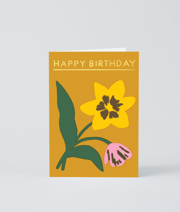 Birthday Flower Study Greetings Card