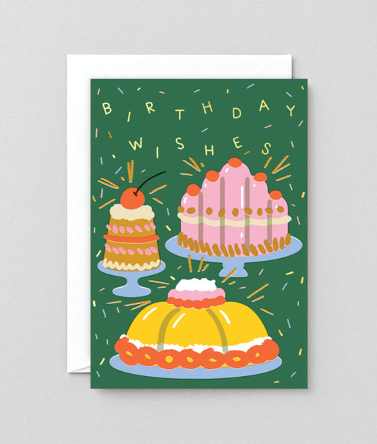 Birthday Wishes Cake Greetings Card