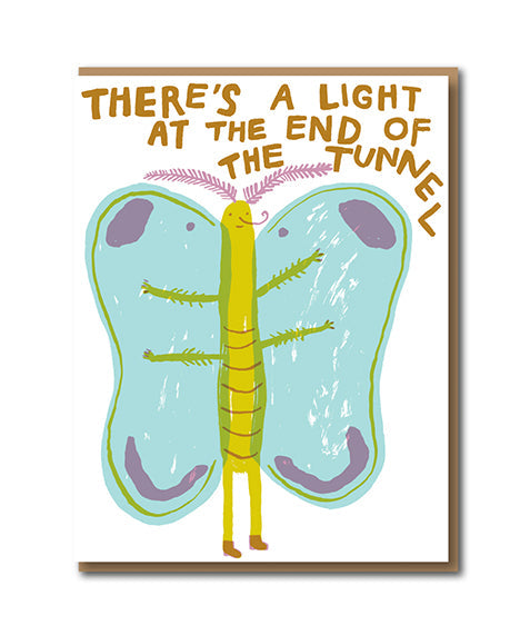 There's A Light Moth Greetings Card