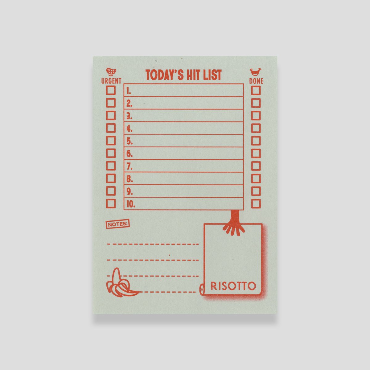 HIT LIST: To Do List Notepad - Grey