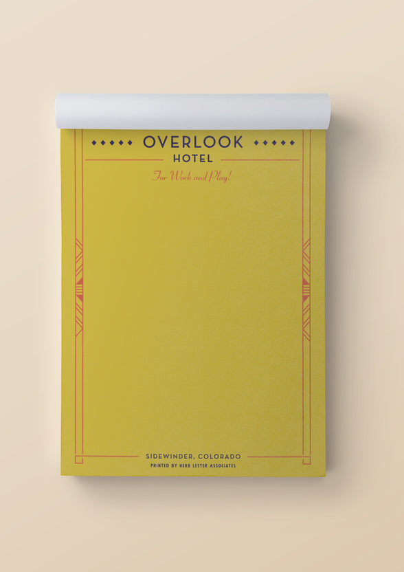 Fictional Hotel Notepads: The Overlook Hotel
