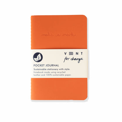 Make A Mark Recycled Leather Pocket Journal