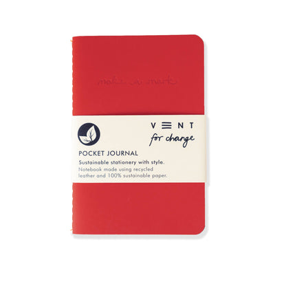 Make A Mark Recycled Leather Pocket Journal