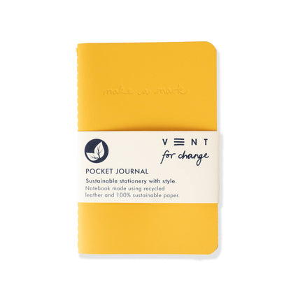 Make A Mark Recycled Leather Pocket Journal