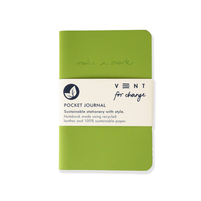 Make A Mark Recycled Leather Pocket Journal