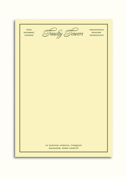 Fictional Hotel Notepads