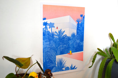 Tropical Risograph Print