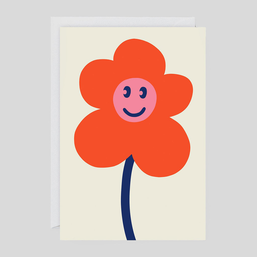 Happy Flower Art Greetings Card