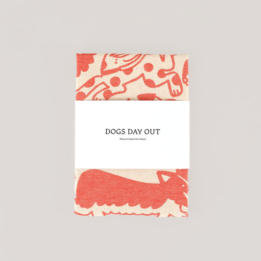Dogs Day Out Tea Towel