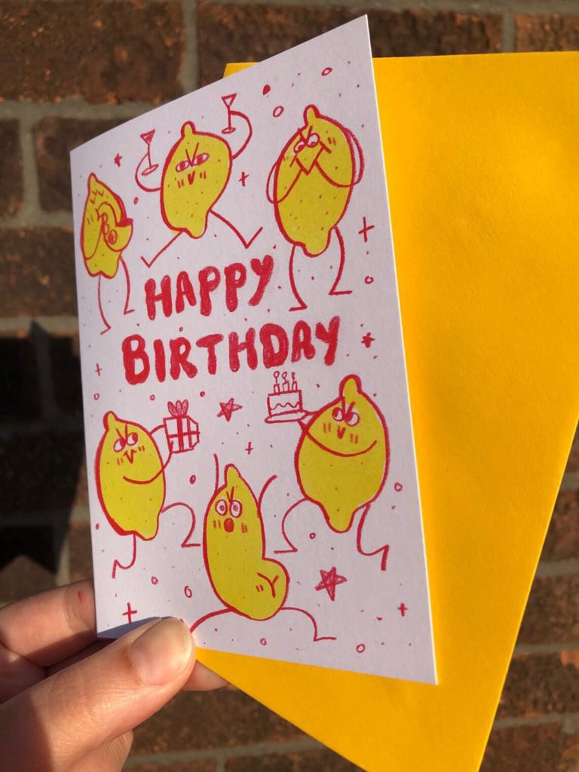 Party Lemon Fun A6 Birthday Greetings Card