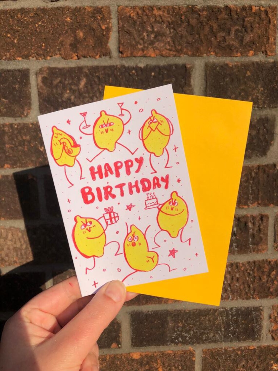 Party Lemon Fun A6 Birthday Greetings Card