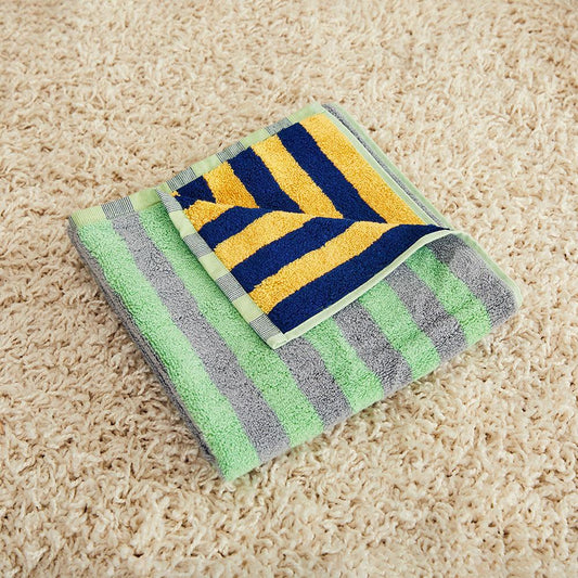Two Tone Stripe Hand Towel