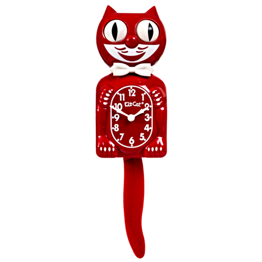Cherry Red Kit Cat Klock