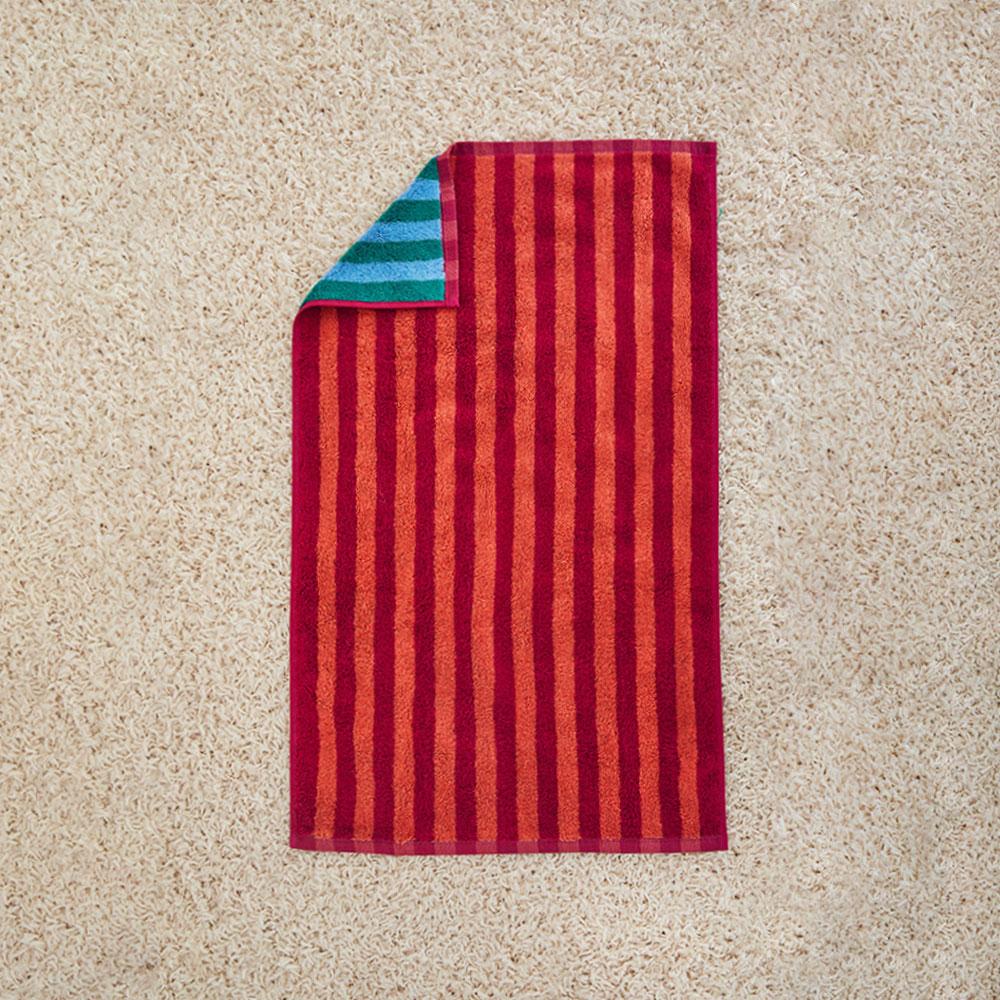 Two Tone Stripe Hand Towel