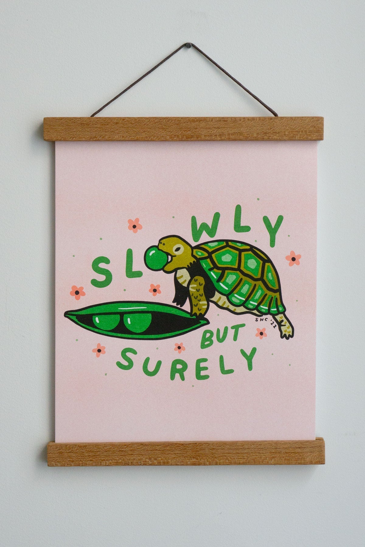 Slowly Turtle Risograph Print